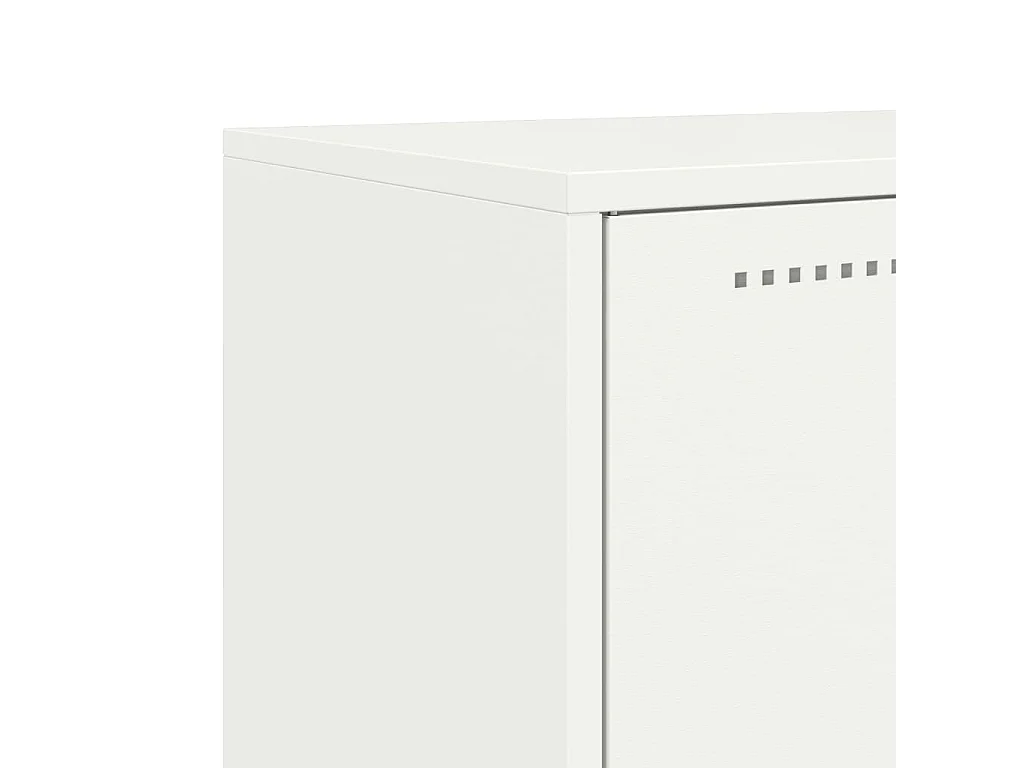 Aparador cómoda cómoda mueble mueble de almacenaje organizador cocina salón salón 68,5 x 38,5 x 123,5 cm acero blanco 02_0036211