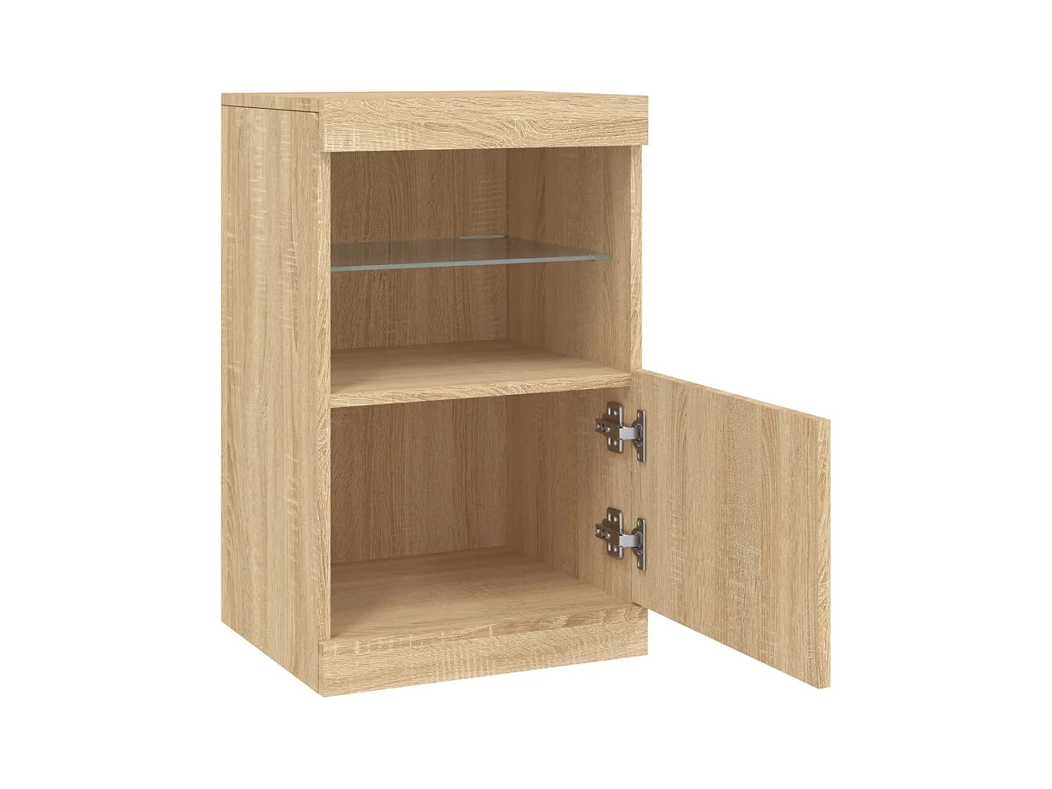 Aparador cômoda armário armário organizador cozinha sala sala com luzes LED sonoma 41 x 37 x 67 cm marrom 02_0029961