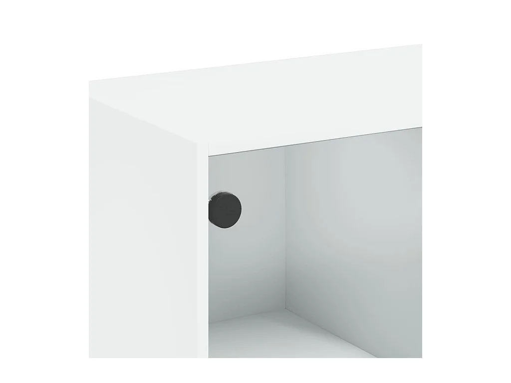 Credenza cassettiera cassettiera mobile contenitore organizer cucina soggiorno soggiorno alto con ante 68 x 37 x 109 cm derivati ​​del legno bianco 02_0032226