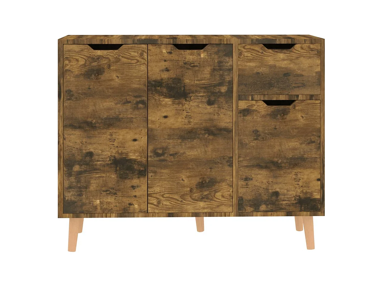 Aparador buffet cómoda mueble almacenaje organizador cocina salón salón 90 x 30 x 72 cm madera contrachapada marrón 02_0031121