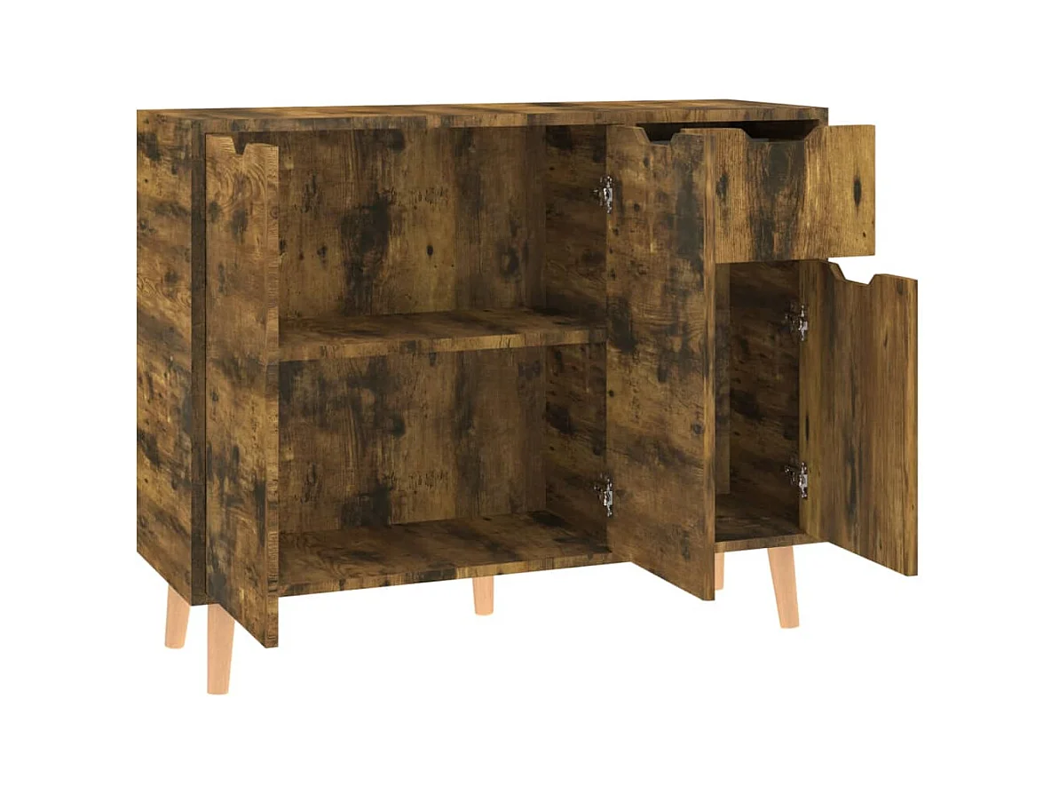 Aparador buffet cómoda mueble almacenaje organizador cocina salón salón 90 x 30 x 72 cm madera contrachapada marrón 02_0031121