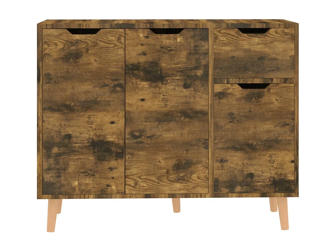 Aparador buffet cômoda armário organizador cozinha sala sala 90 x 30 x 72 cm madeira trabalhada marrom 02_0031121