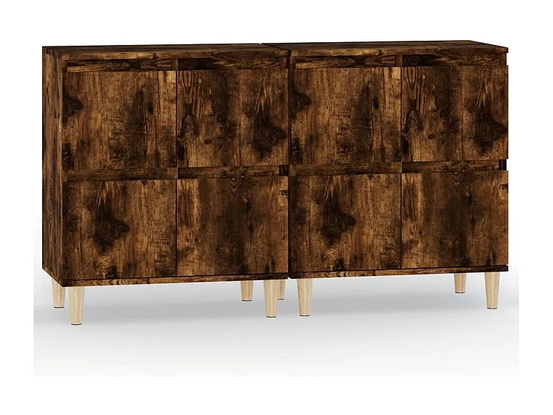 Credenza buffet cassettiera mobile contenitore organizer cucina soggiorno soggiorni set da 2 60 x 35 x 70 cm derivati ​​del legno marrone 02_0036744