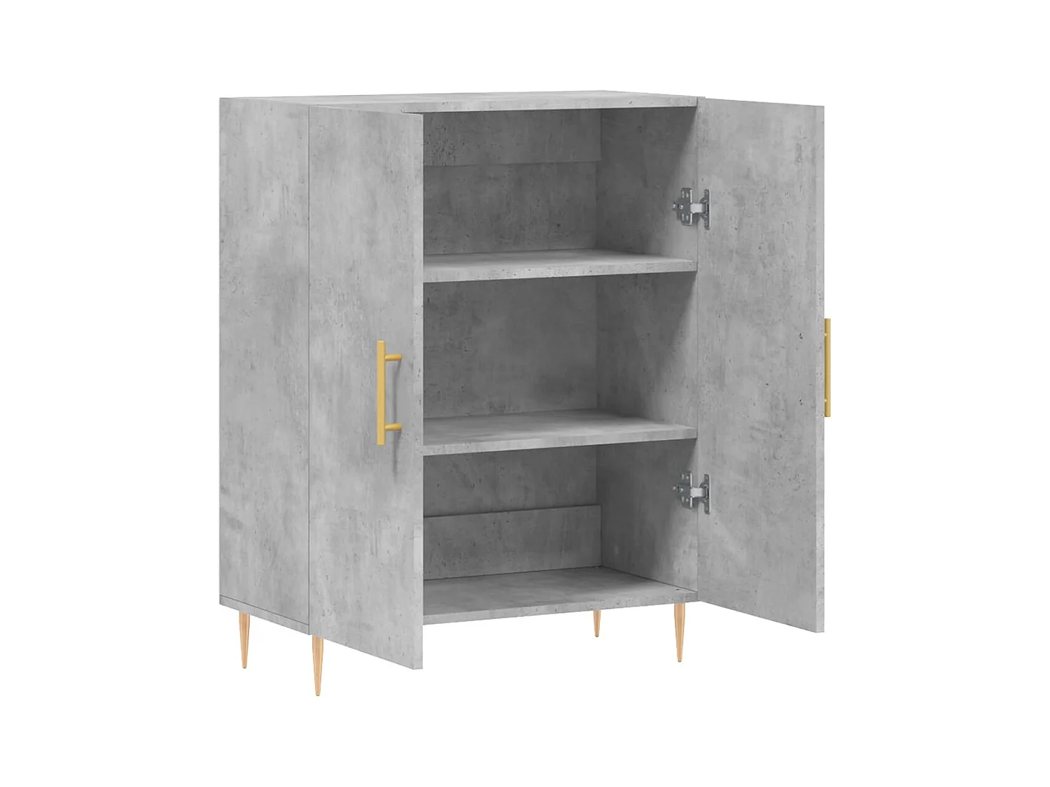 Aparador buffet cómoda mueble mueble de almacenaje organizador cocina salón salón 69,5 x 34 x 90 cm madera contrachapada gris 02_0032066