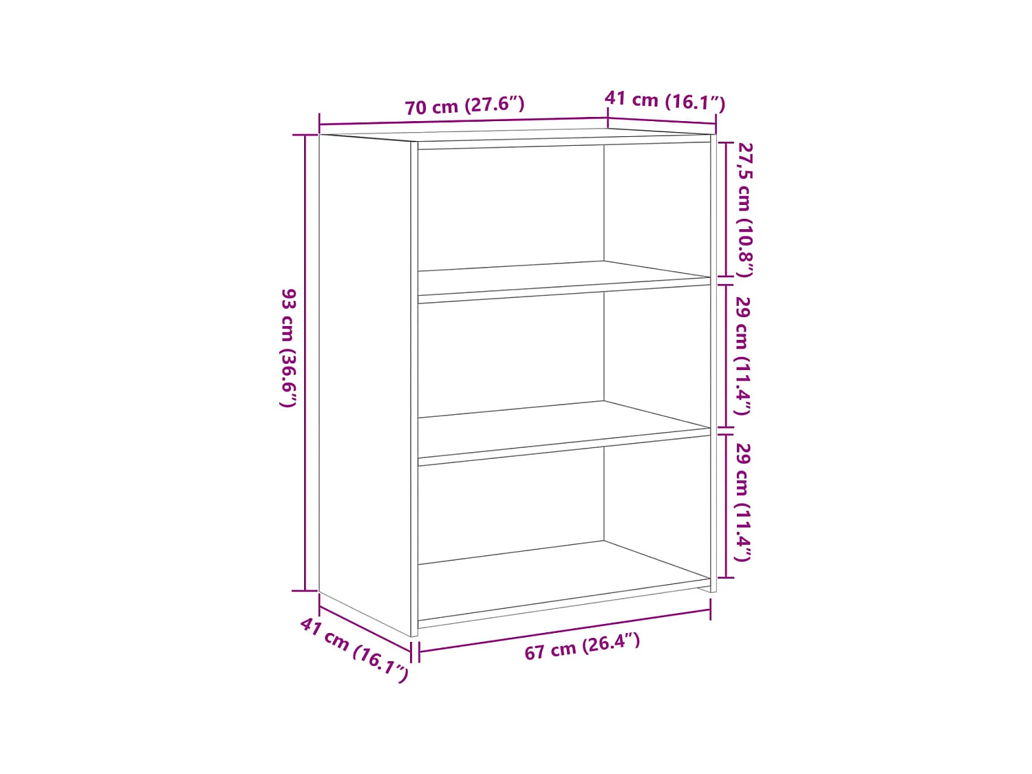 bahut commode armoire bois marron 70 x 41 x 93 cm 02_0036115