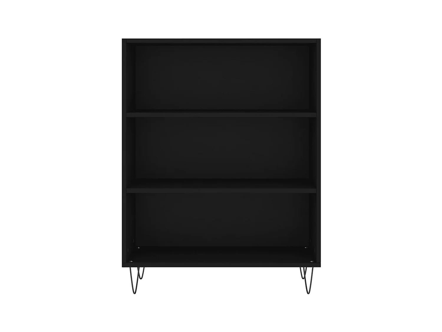 Aparador buffet cómoda mueble mueble de almacenaje organizador cocina salón salón 69,5 x 32,5 x 180 cm madera contrachapada negra 02_0036028