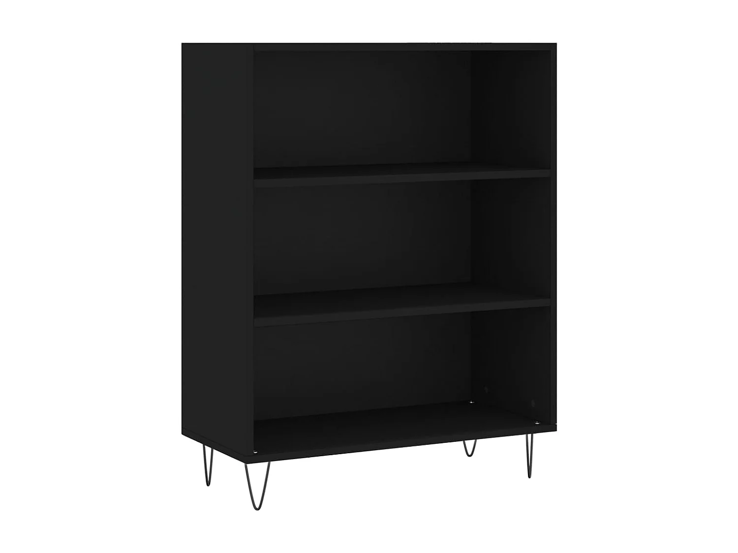 Aparador buffet cómoda mueble mueble de almacenaje organizador cocina salón salón 69,5 x 32,5 x 180 cm madera contrachapada negra 02_0036028