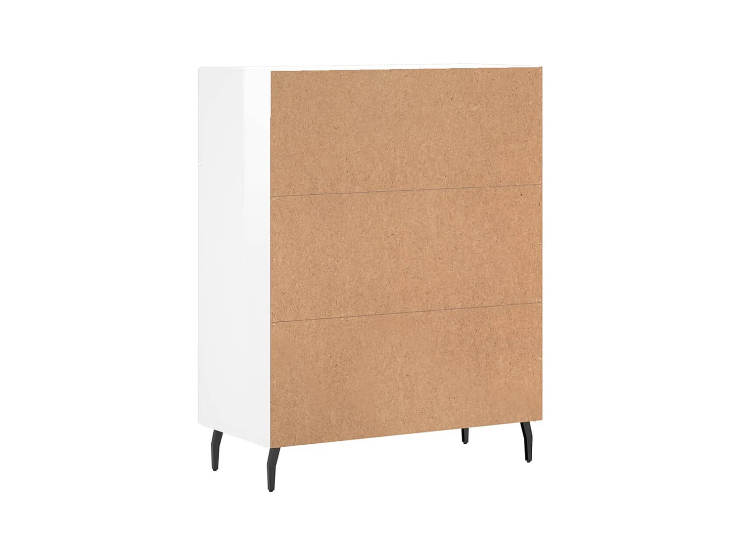 Aparador buffet cómoda mueble mueble de almacenaje organizador cocina salón brillante 69,5 x 34 x 90 cm madera contrachapada blanco 02_0030740