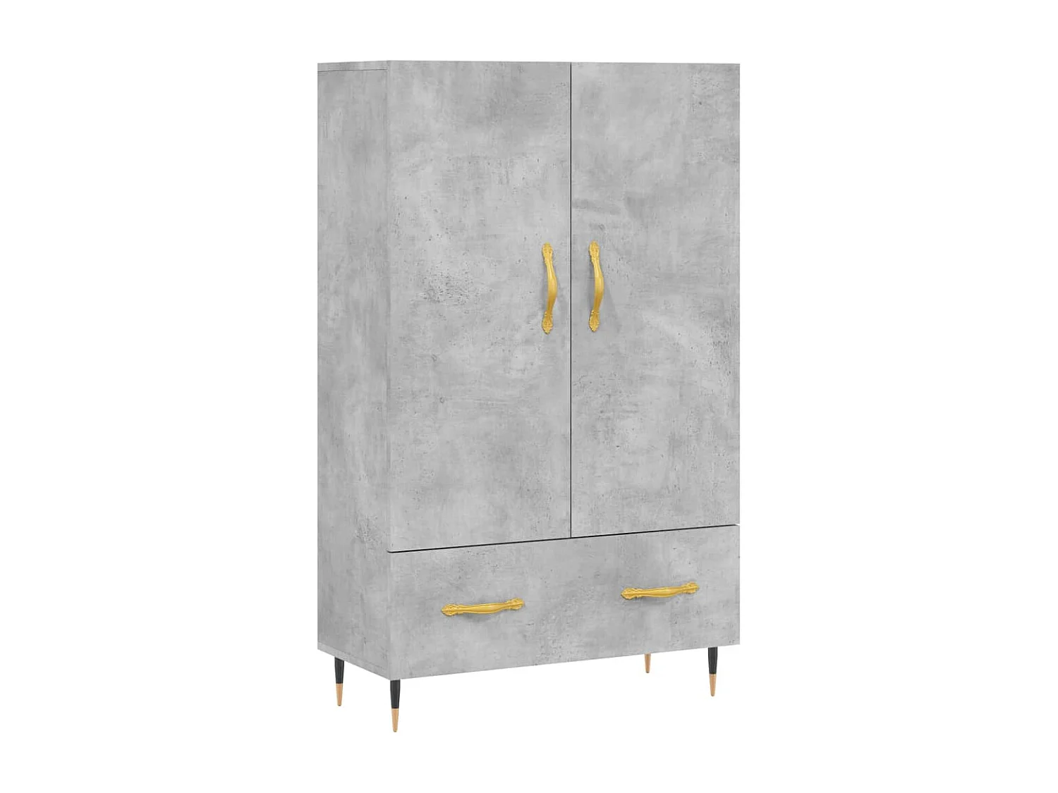 Credenza buffet cassettiera mobile contenitore organizer cucina soggiorno soggiorno alto 69,5 x 31 x 115 cm derivati ​​del legno grigio 02_0034482