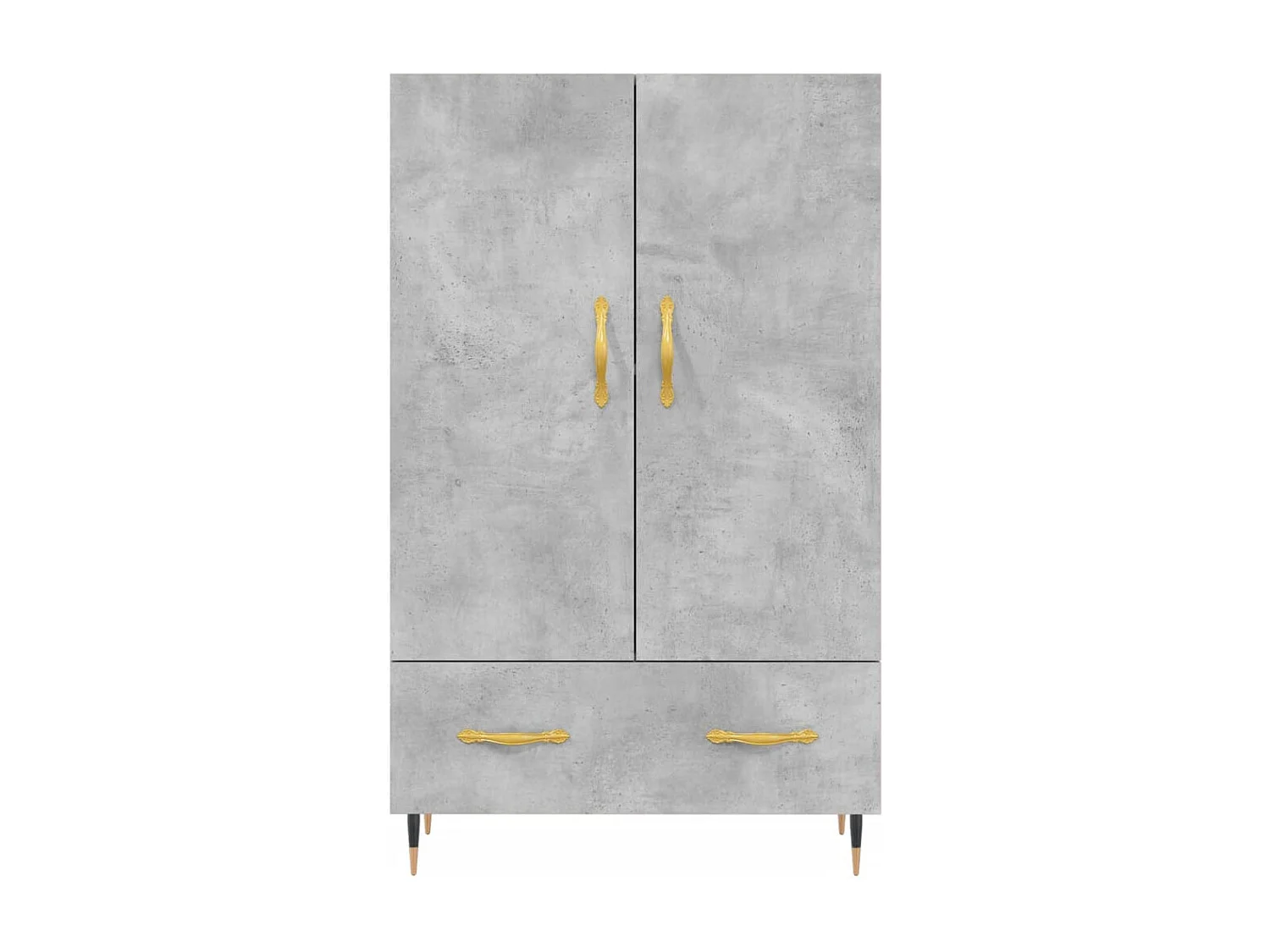 Credenza buffet cassettiera mobile contenitore organizer cucina soggiorno soggiorno alto 69,5 x 31 x 115 cm derivati ​​del legno grigio 02_0034482