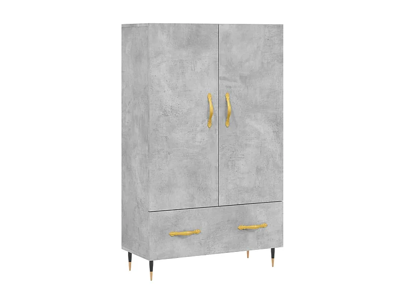 Credenza buffet cassettiera mobile contenitore organizer cucina soggiorno soggiorno alto 69,5 x 31 x 115 cm derivati ​​del legno grigio 02_0034482
