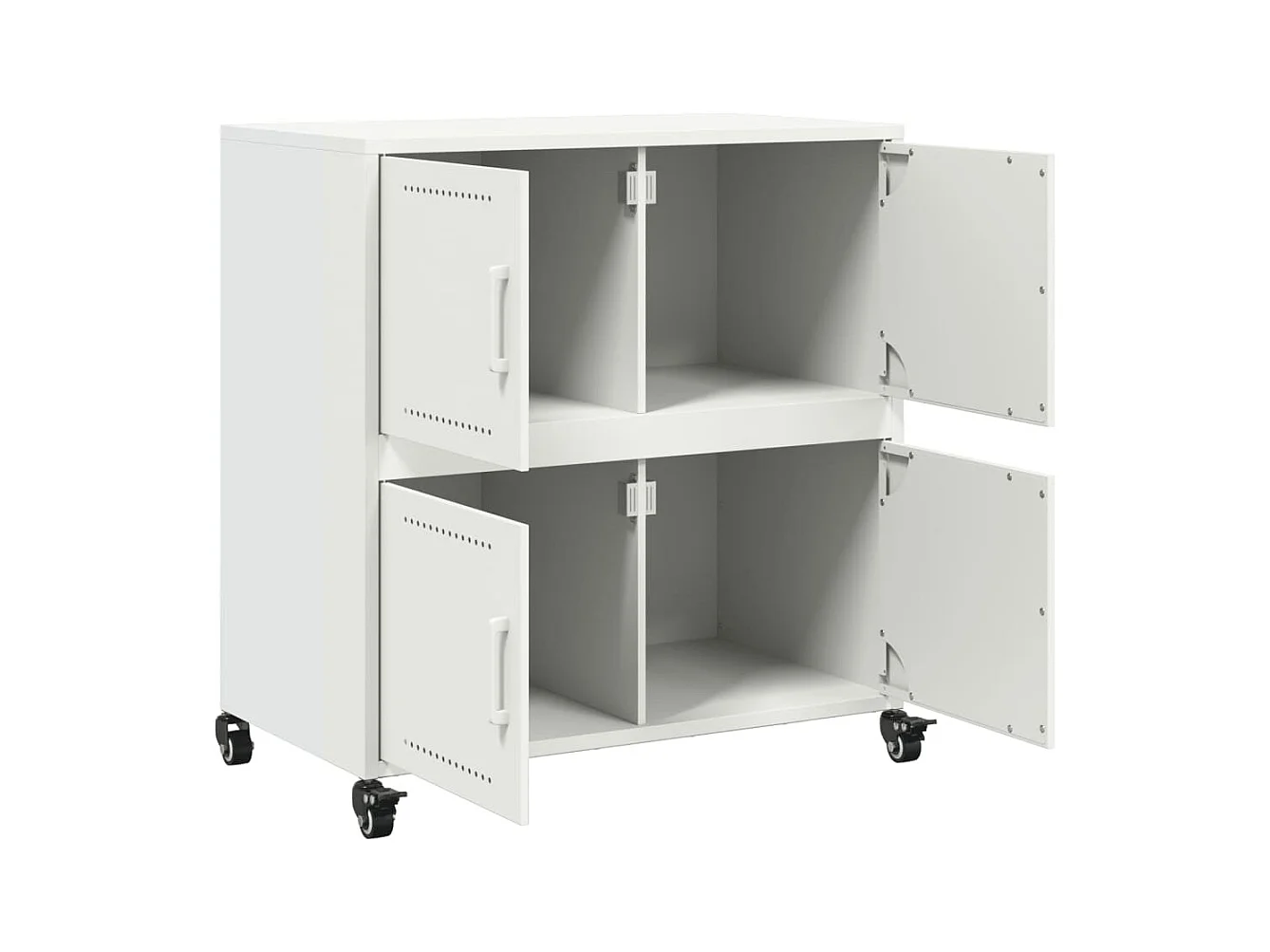 Aparador cómoda cómoda armario mueble organizador cocina salón salón 68 x 39 x 72 cm acero blanco 02_0030391