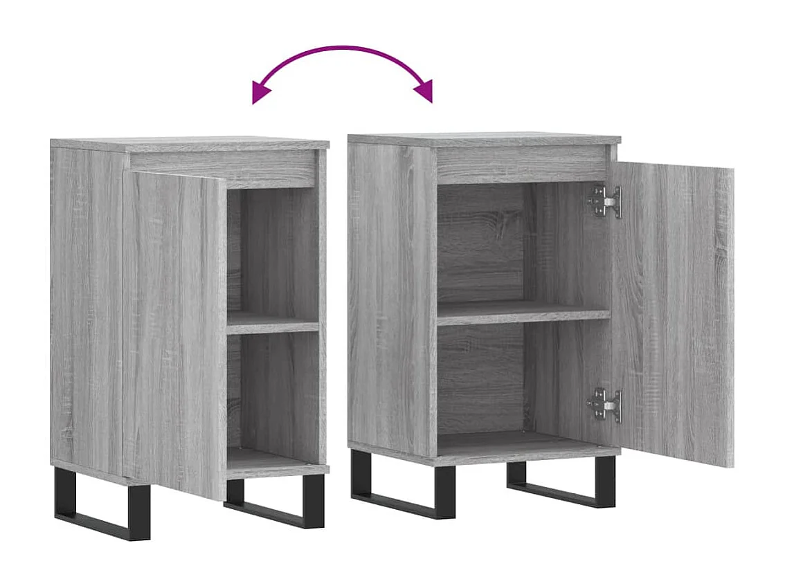 Credenza buffet cassettiera mobile contenitore organizer cucina soggiorno soggiorni set da 2 sonoma 40 x 35 x 70 cm legno composito marrone 02_0036949