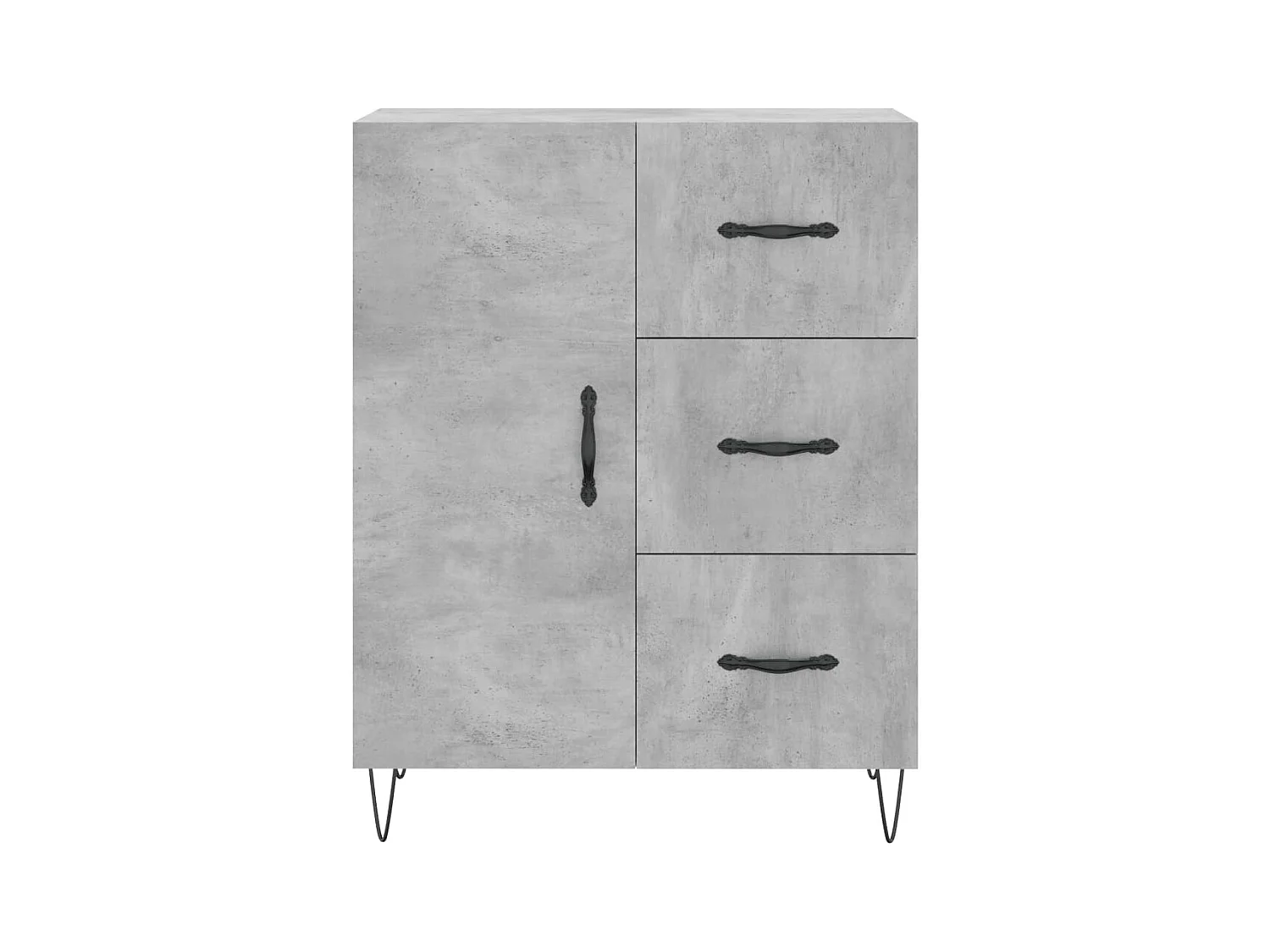 Credenza cassettiera cassettiera mobile contenitore organizer cucina soggiorno soggiorno 69,5 x 34 x 90 cm derivati ​​del legno grigio 02_0032044