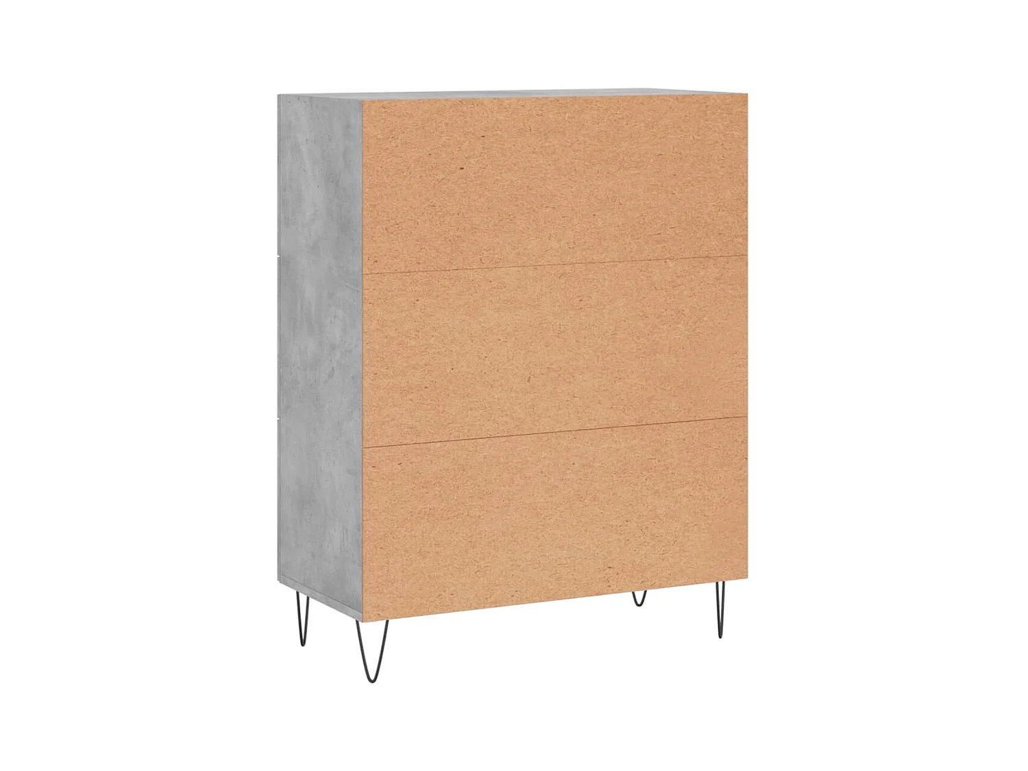 Credenza cassettiera cassettiera mobile contenitore organizer cucina soggiorno soggiorno 69,5 x 34 x 90 cm derivati ​​del legno grigio 02_0032044
