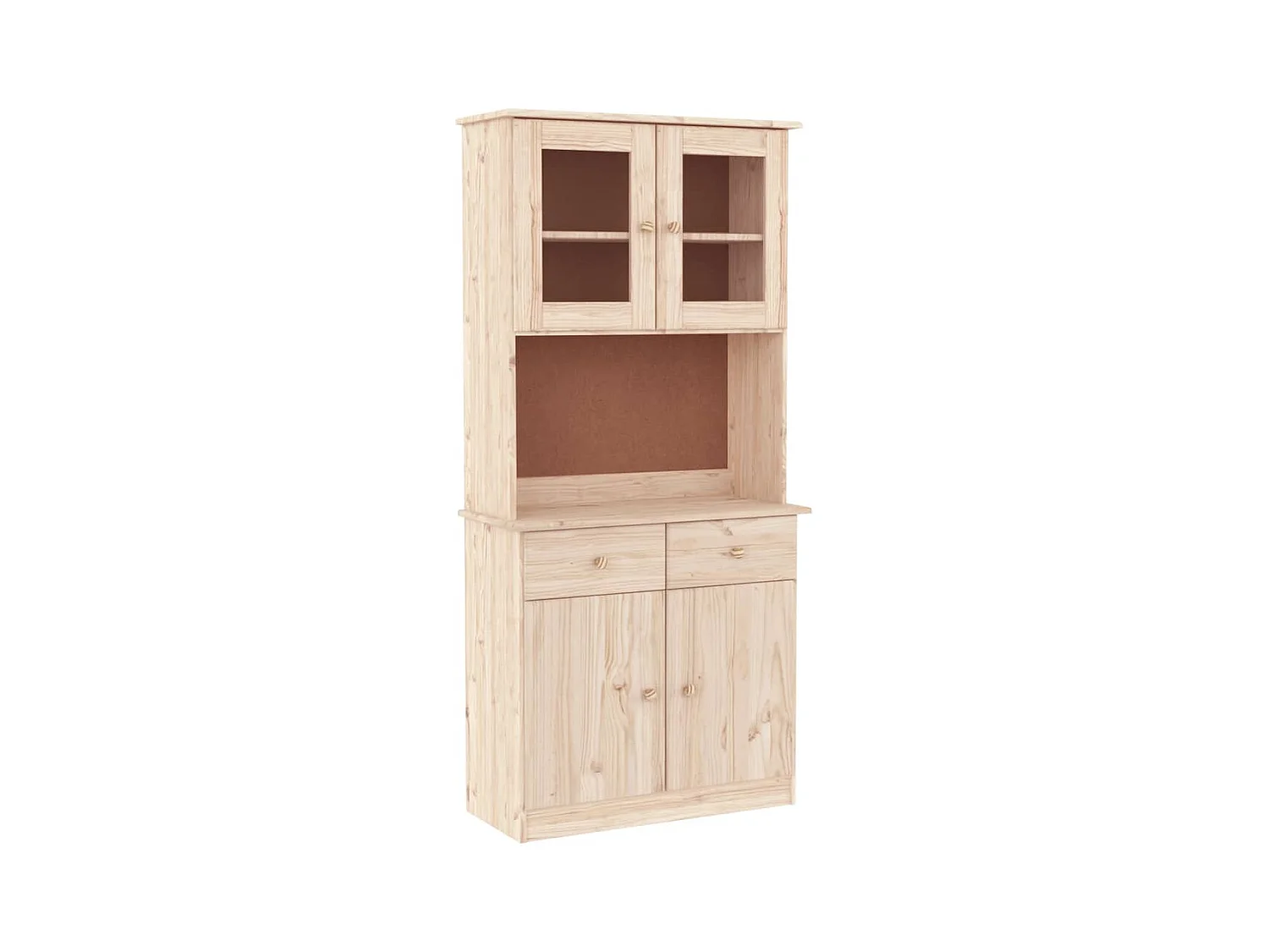 Credenza cassettiera cassettiera mobile contenitore organizer cucina soggiorno soggiorno 77 x 35 x 165 cm legno massello di pino marrone 02_0029671