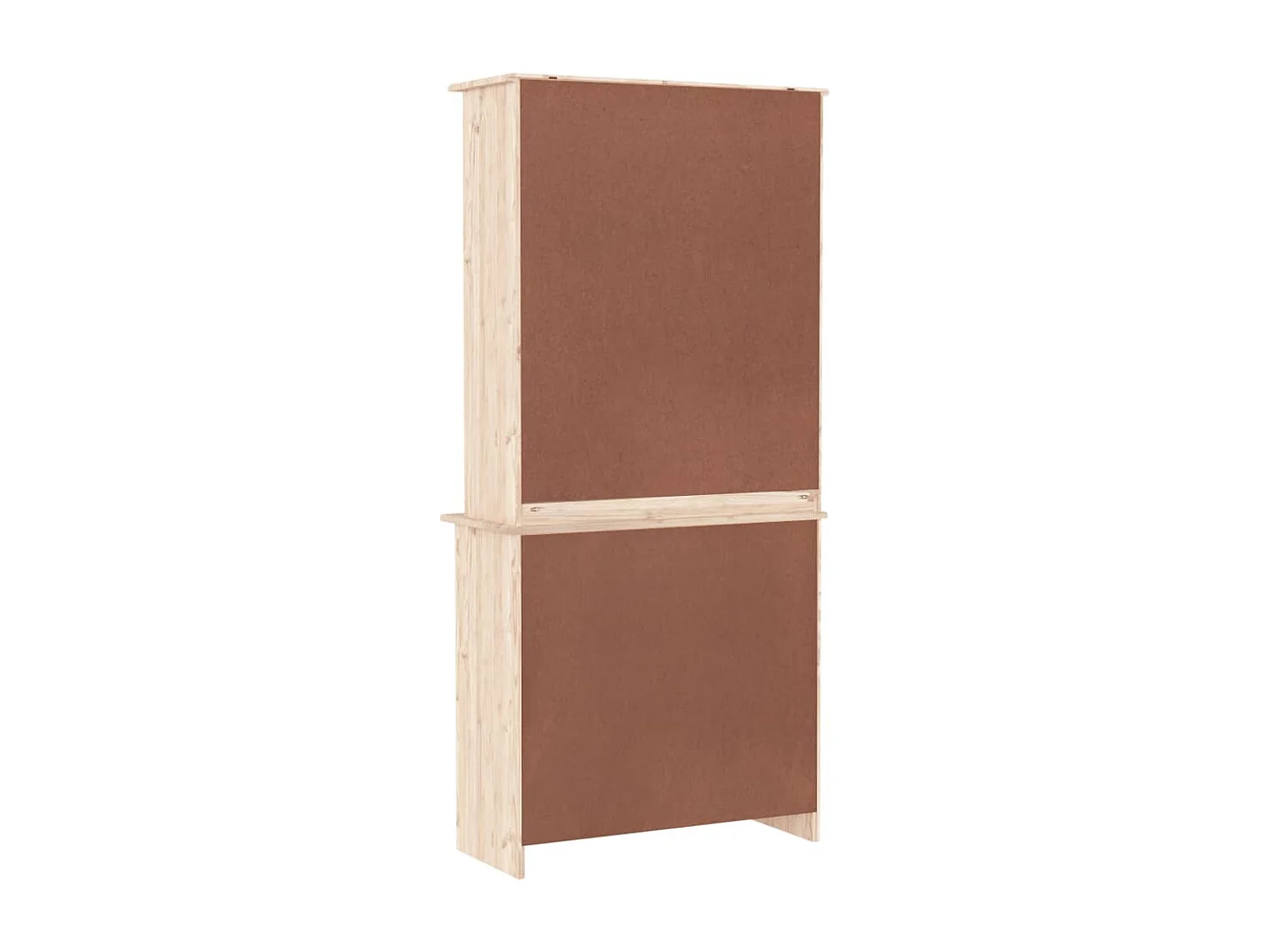 Credenza cassettiera cassettiera mobile contenitore organizer cucina soggiorno soggiorno 77 x 35 x 165 cm legno massello di pino marrone 02_0029671