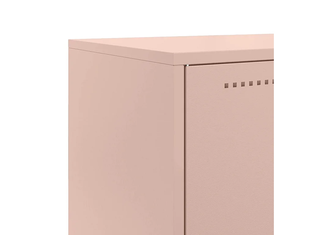 Aparador buffet cómoda armario unidad de almacenamiento organizador cocina salón salón 68,5 x 38,5 x 107 cm acero Rosa 02_0036209