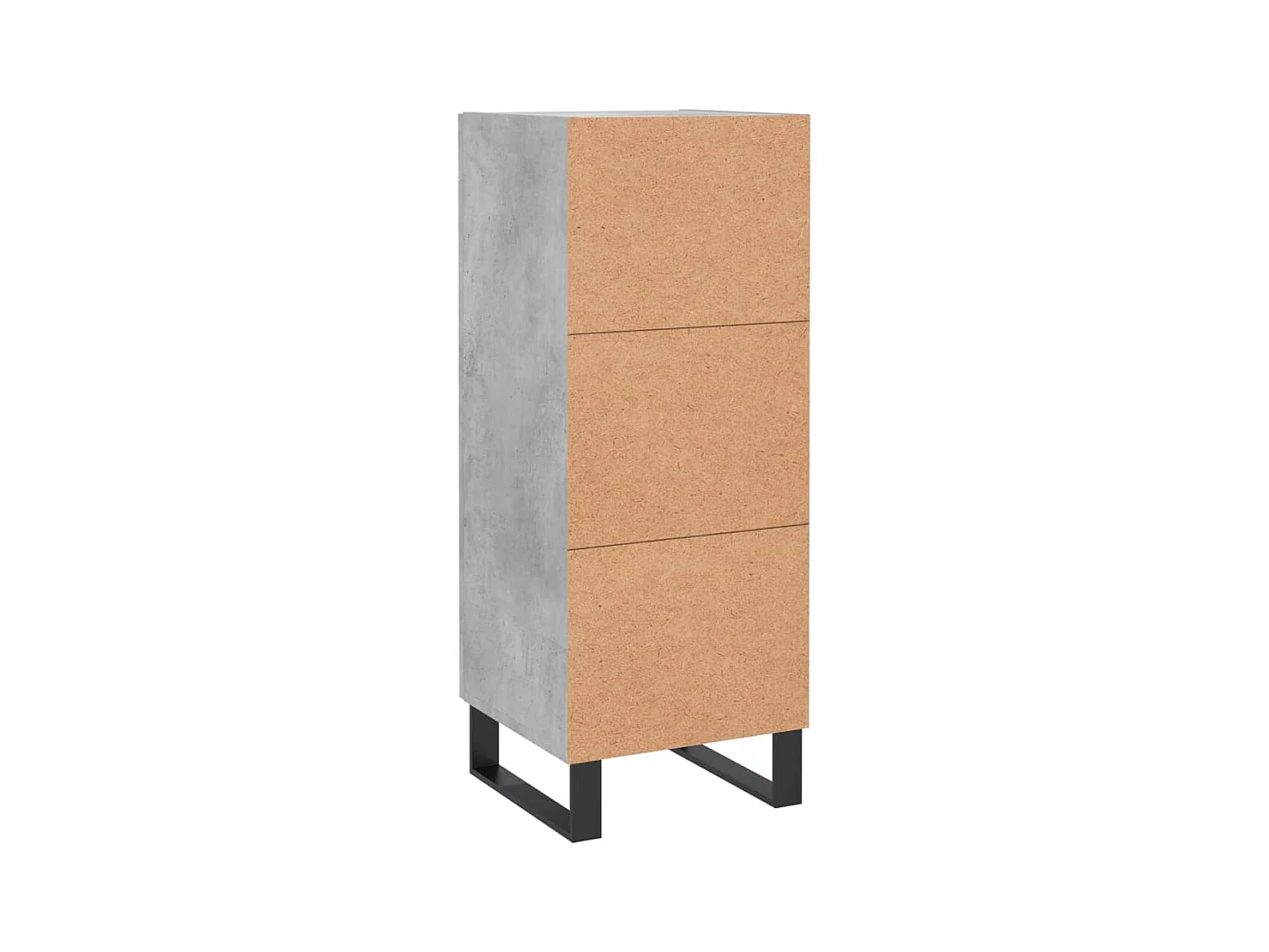 Credenza buffet cassettiera mobile contenitore organizer cucina soggiorno soggiorno 34,5 x 34 x 90 cm derivati ​​del legno grigio 02_0031903