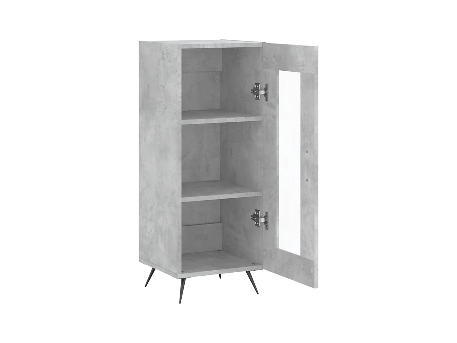 Buffet aparador cômoda armário unidade de armazenamento organizador cozinha sala de estar 34,5 x 34 x 90 cm madeira trabalhada cinza 02_0031876