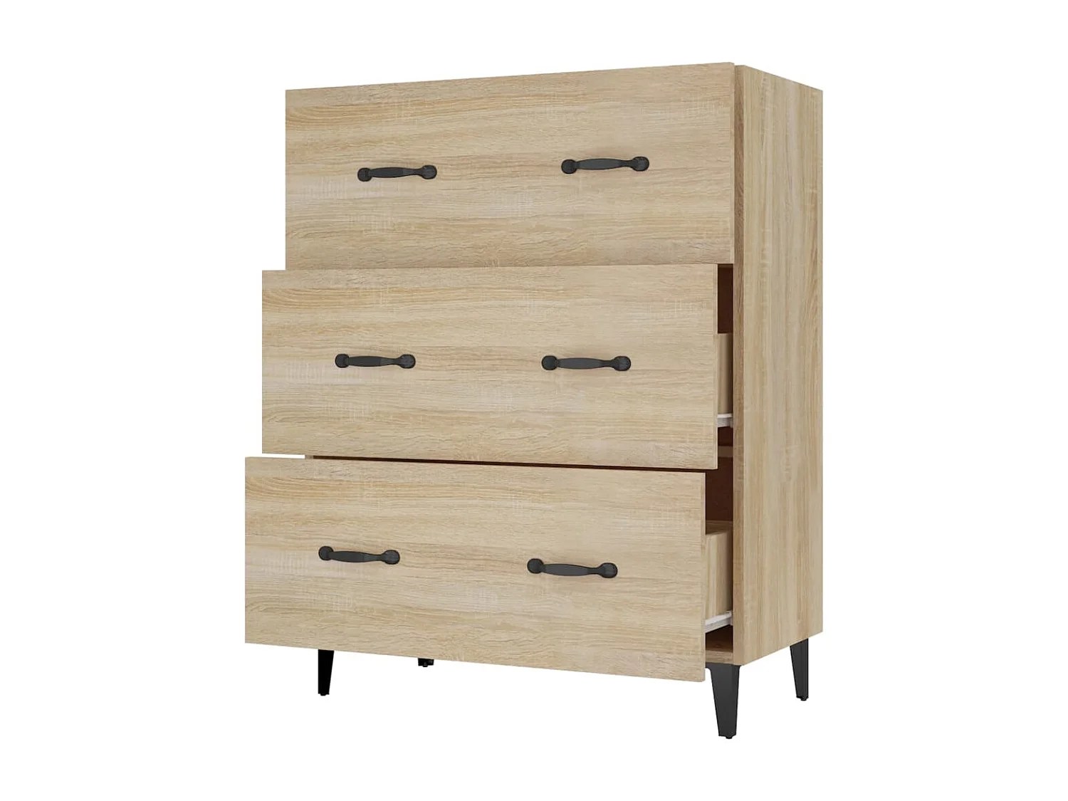 Credenza cassettiera cassettiera mobile contenitore organizer cucina soggiorno soggiorno Sonoma 69,5 x 34 x 90 cm derivati ​​del legno marrone 02_0031641
