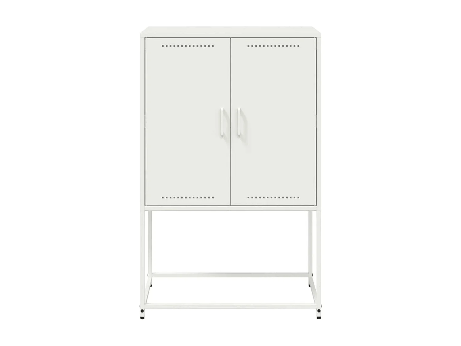 Aparador cómoda cómoda armario mueble organizador cocina salón salón alto 68,5 x 38,5 x 107 cm acero blanco 02_0032481