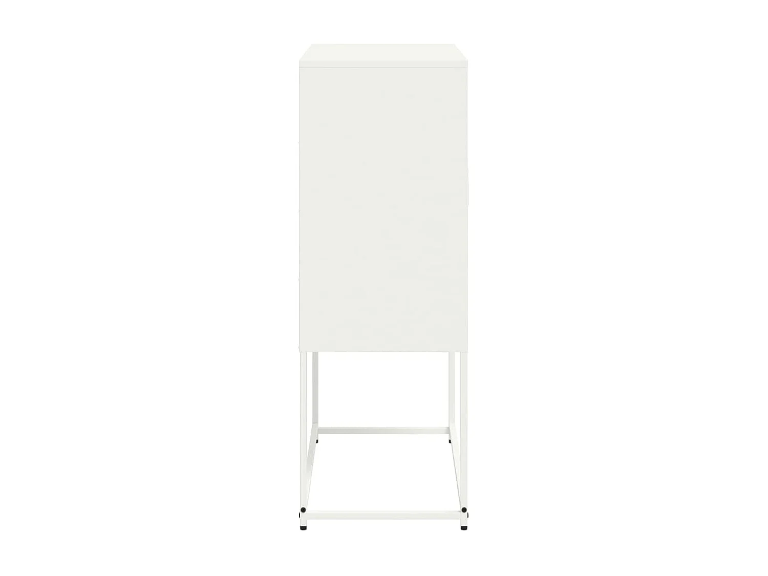 Aparador cómoda cómoda armario mueble organizador cocina salón salón alto 68,5 x 38,5 x 107 cm acero blanco 02_0032481