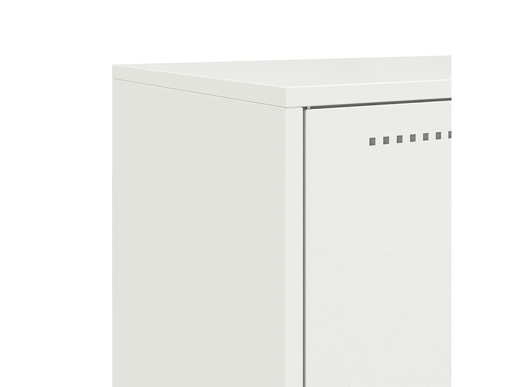 Aparador cómoda cómoda armario mueble organizador cocina salón salón alto 68,5 x 38,5 x 107 cm acero blanco 02_0032481