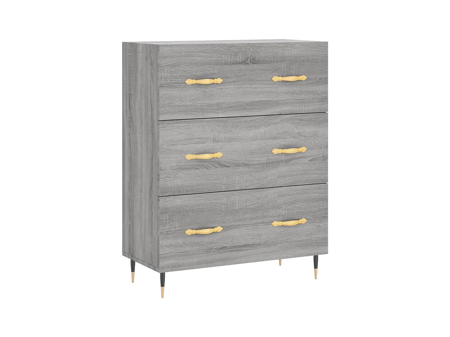 Aparador aparador cômoda armário unidade de arrumação organizador cozinha sala sala alta Sonoma 69,5 x 34 x 180 cm madeira trabalhada cinza 02_0035480