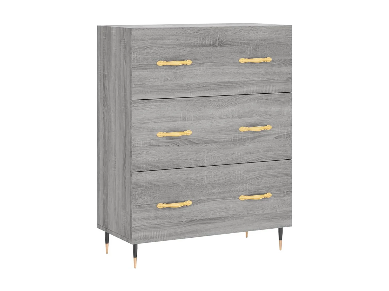 Credenza credenza cassettiera mobile contenitore organizer cucina soggiorno soggiorno alto Sonoma 69,5 x 34 x 180 cm pannelli compositi grigio 02_0035480