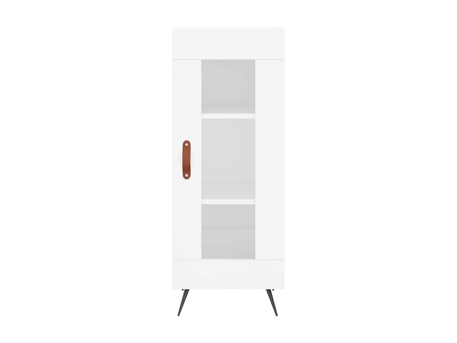 Aparador cómoda cómoda armario mueble organizador cocina salón salón alto brillo 34,5 x 34 x 180 cm madera contrachapada blanco 02_0032859