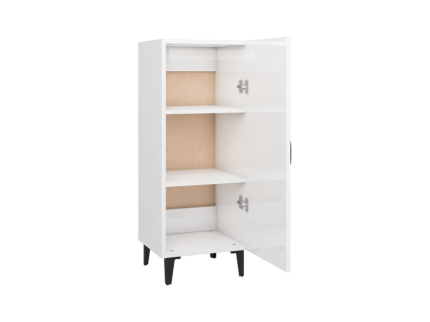 Credenza buffet cassettiera mobile contenitore organizer cucina soggiorno lucido 34,5 x 34 x 90 cm derivati ​​del legno bianco 02_0030599