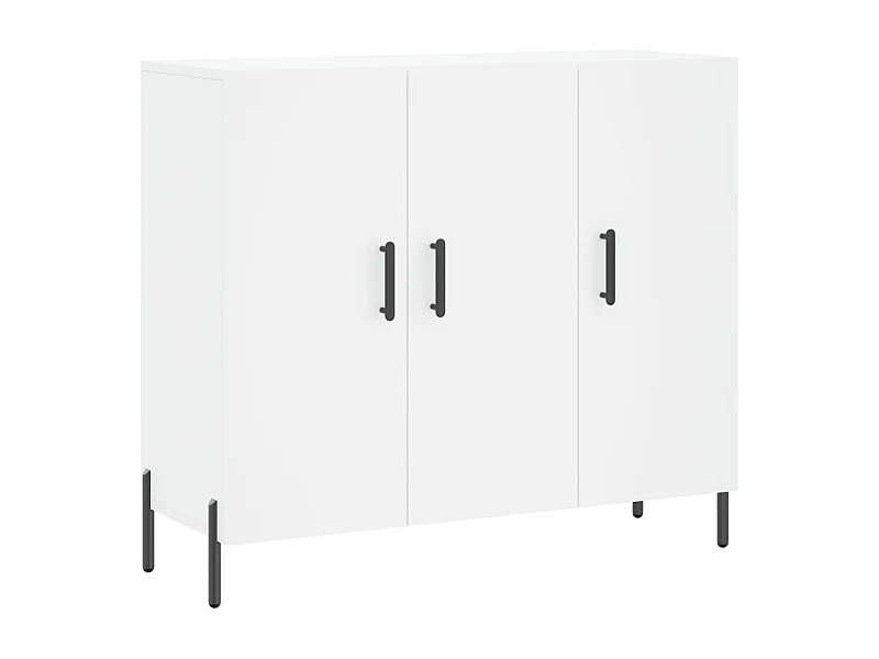 Credenza cassettiera cassettiera mobile contenitore organizer cucina soggiorno soggiorno 90 x 34 x 80 cm derivati ​​del legno bianco 02_0030534