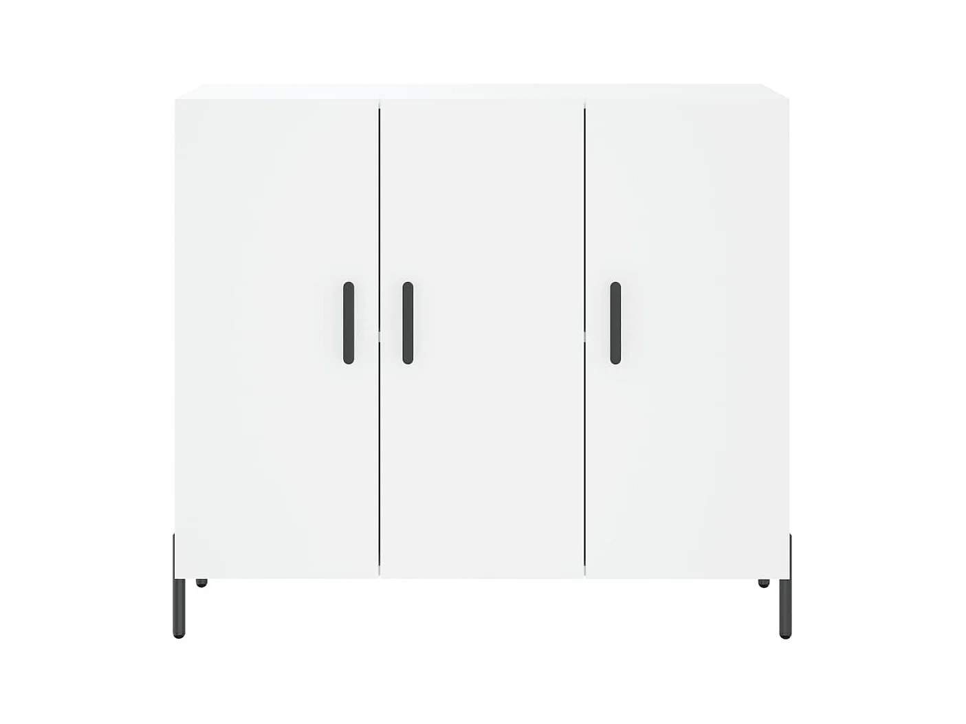 Credenza cassettiera cassettiera mobile contenitore organizer cucina soggiorno soggiorno 90 x 34 x 80 cm derivati ​​del legno bianco 02_0030534