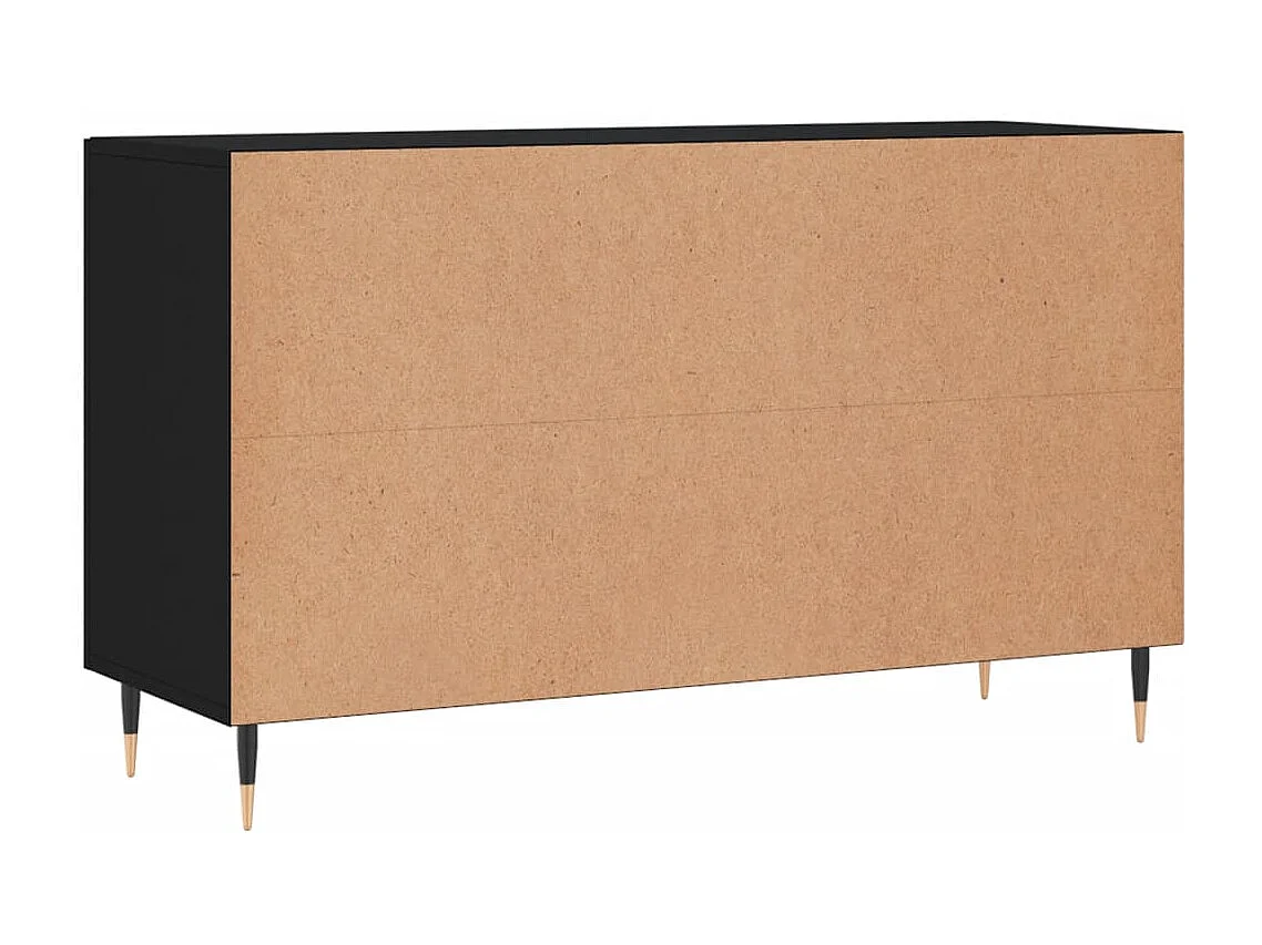 Credenza buffet cassettiera mobile contenitore organizer cucina soggiorno soggiorno 100 x 36 x 60 cm pannelli compositi nero 02_0035804