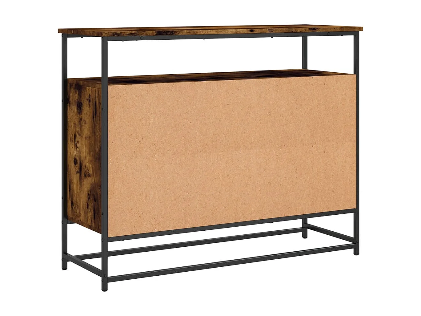Buffet aparador cômoda armário unidade de armazenamento organizador cozinha sala de estar 100 x 35 x 80 cm madeira trabalhada marrom 02_0030835