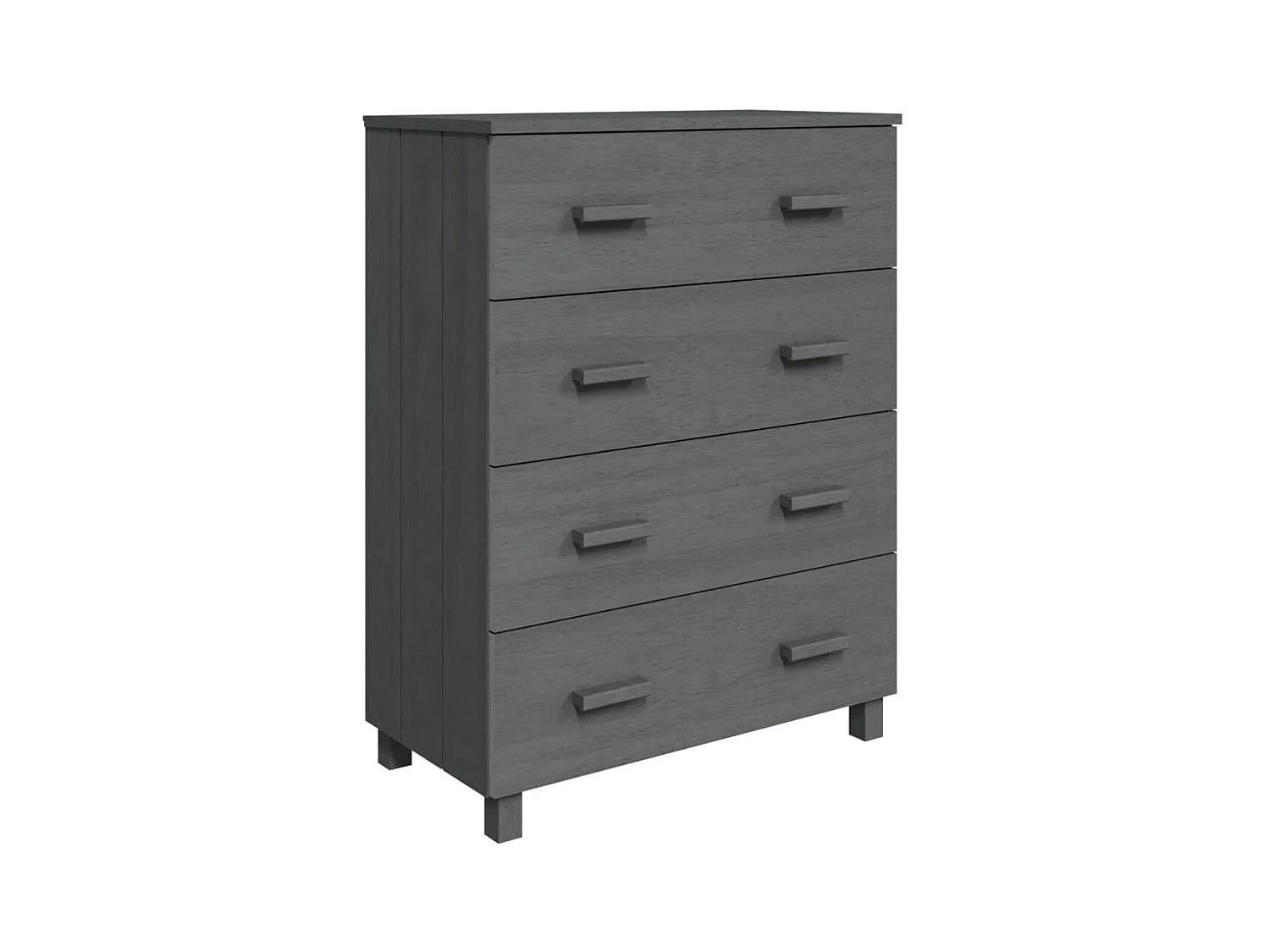 Aparador buffet cómoda armario mueble organizador cocina salón oscuro 79 x 40 x 103,5 cm madera maciza de pino gris 02_0032166