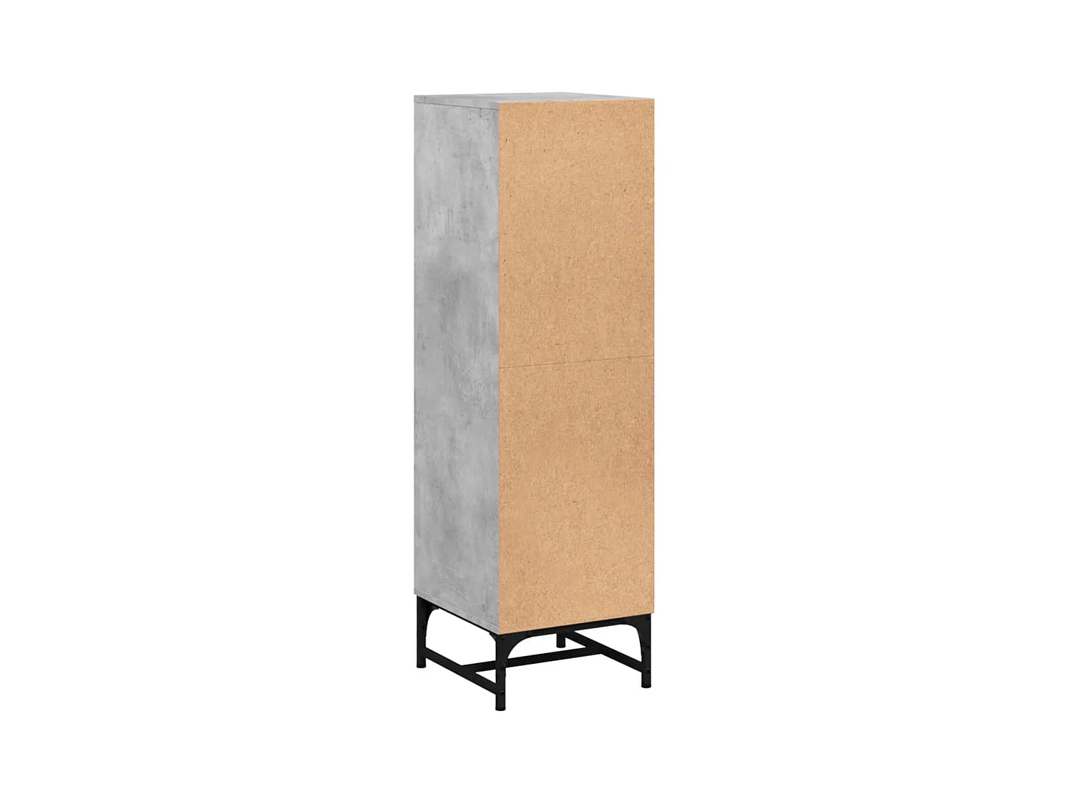 Credenza buffet cassettiera mobile contenitore organizer cucina soggiorno soggiorno con ante in vetro 35 x 37 x 120 cm grigio 02_0030119