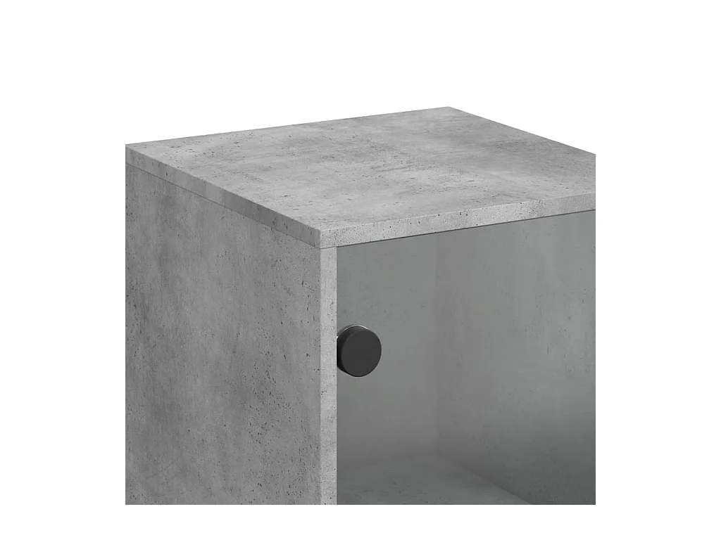 Credenza buffet cassettiera mobile contenitore organizer cucina soggiorno soggiorno con ante in vetro 35 x 37 x 120 cm grigio 02_0030119