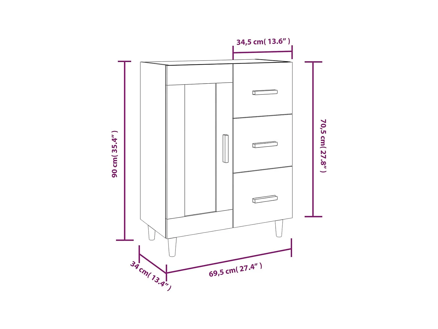 bahut commode armoire bois marron 69.5 x 34 x 90 cm 02_0031647