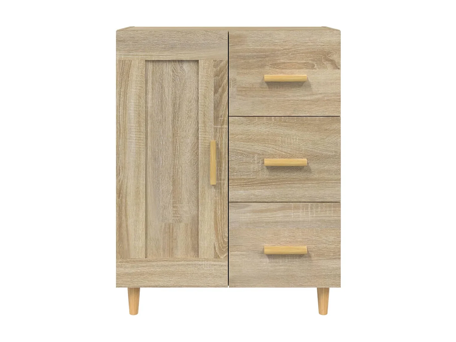 Aparador aparador cômoda armário organizador cozinha sala sala Sonoma 69,5 x 34 x 90 cm madeira trabalhada marrom 02_0031647