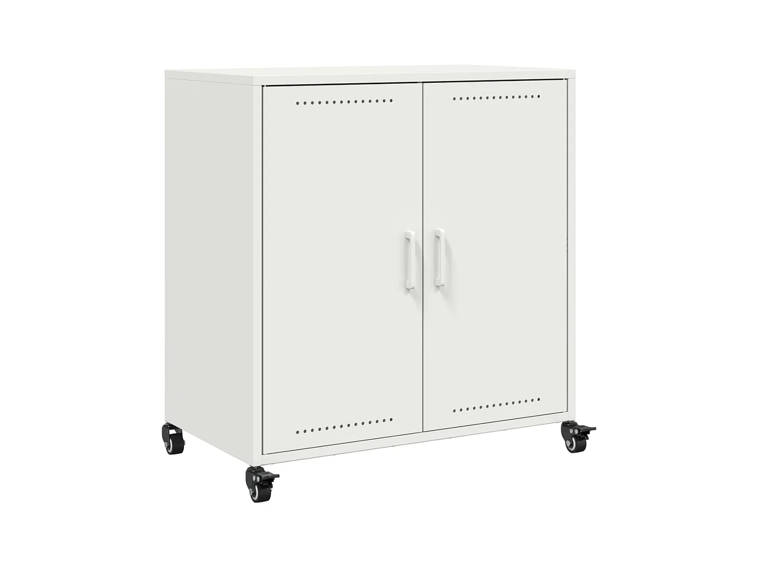 Buffet aparador cômoda armário unidade de armazenamento organizador cozinha sala sala 68,5 x 39 x 72 cm aço branco 02_0030390