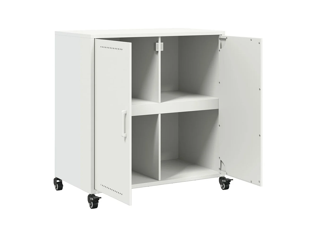 Buffet aparador cômoda armário unidade de armazenamento organizador cozinha sala sala 68,5 x 39 x 72 cm aço branco 02_0030390