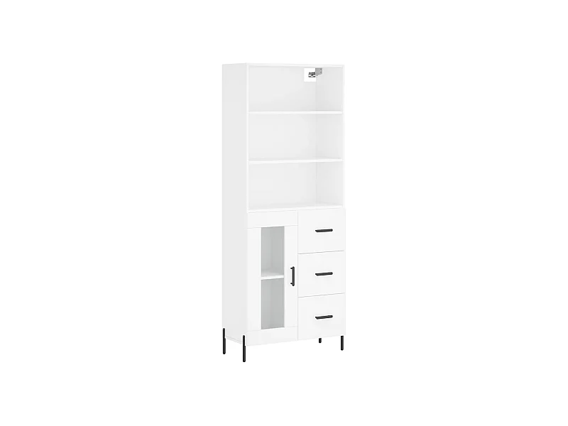 bahut commode armoire bois blanche 69.5 x 34 x 180 cm 02_0032618