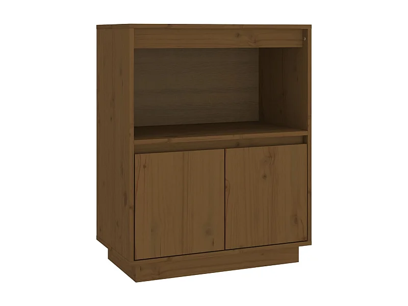 Buffet aparador cômoda armário unidade de armazenamento organizador cozinha sala sala 60 x 34 x 75 cm madeira maciça de pinho marrom 02_0035754