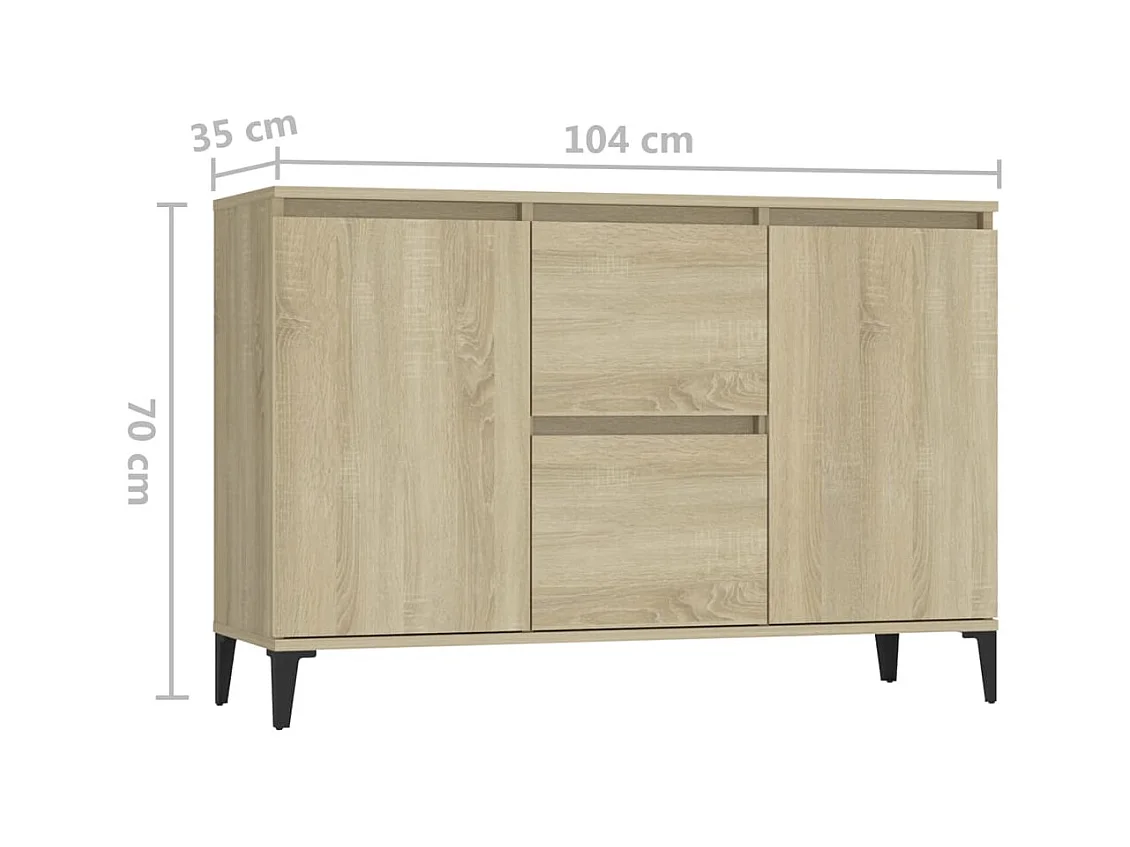 bahut commode armoire bois marron 104 x 35 x 70 cm 02_0031487