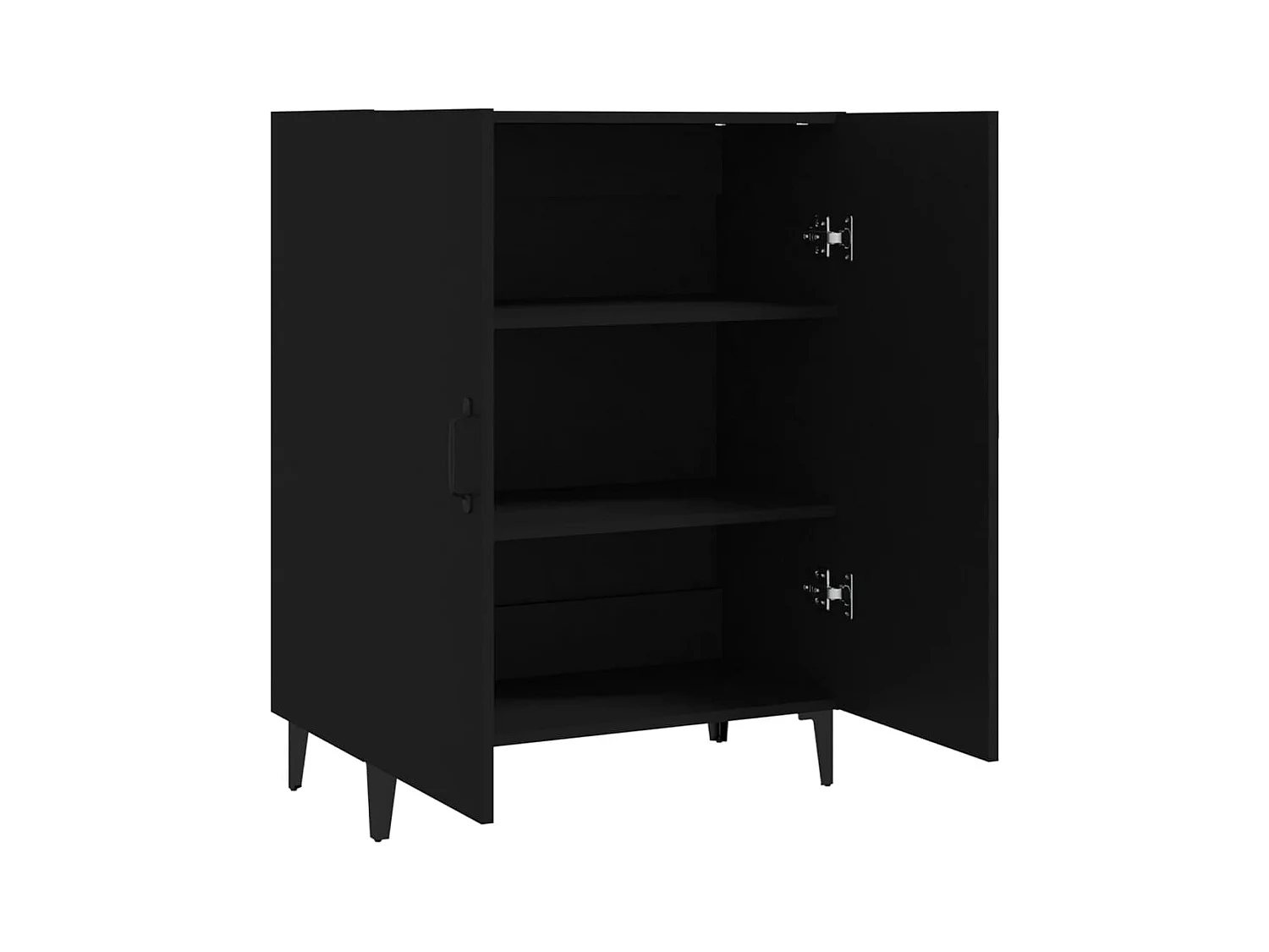 Credenza buffet cassettiera mobile contenitore organizer cucina soggiorno soggiorno 70 x 34 x 90 cm multistrato nero 02_0036099