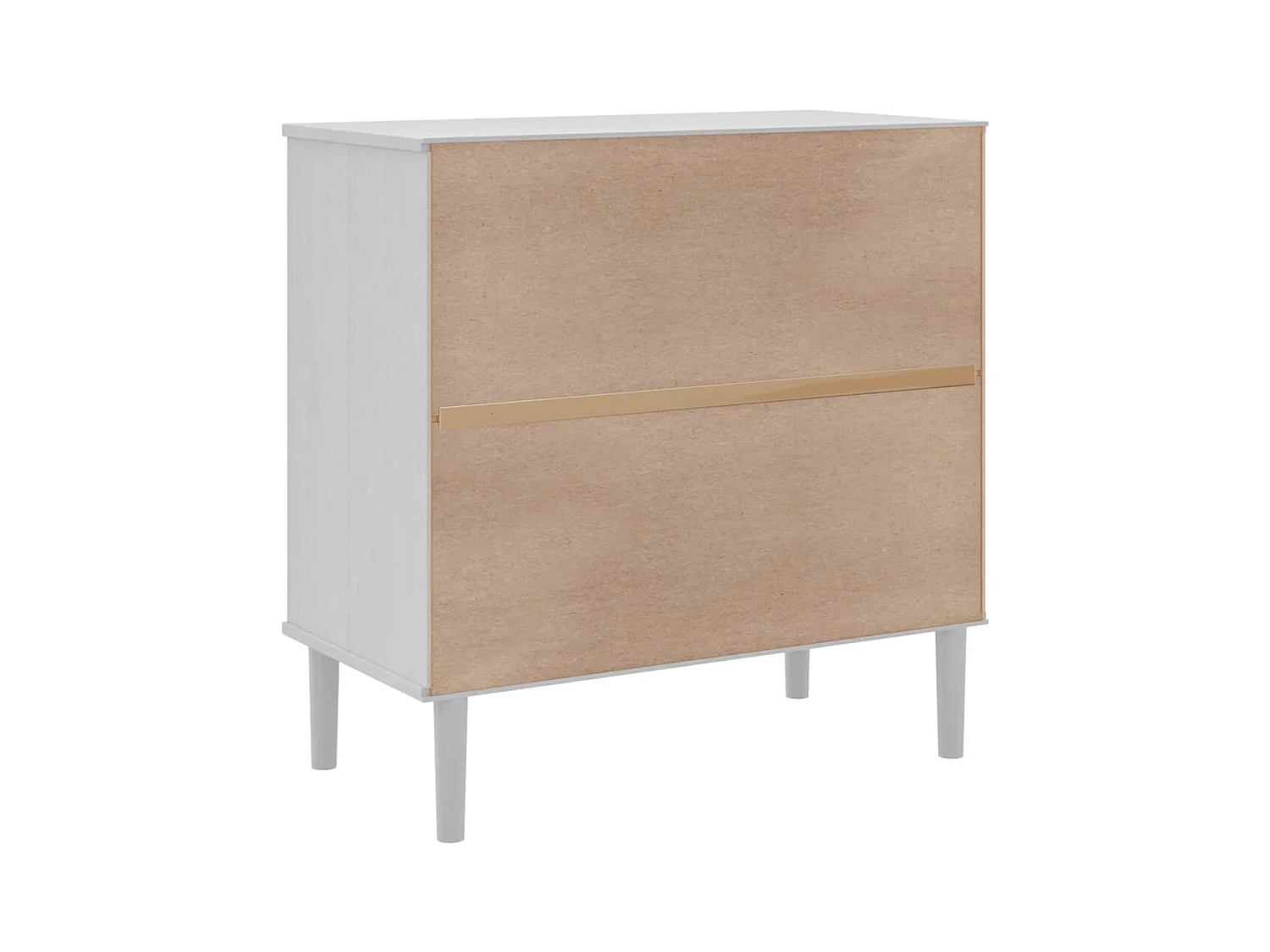 Credenza buffet cassettiera mobile contenitore organizer cucina soggiorno soggiorno effetto rattan 80 x 40 x 80 cm legno massiccio di pino bianco 02_0036226