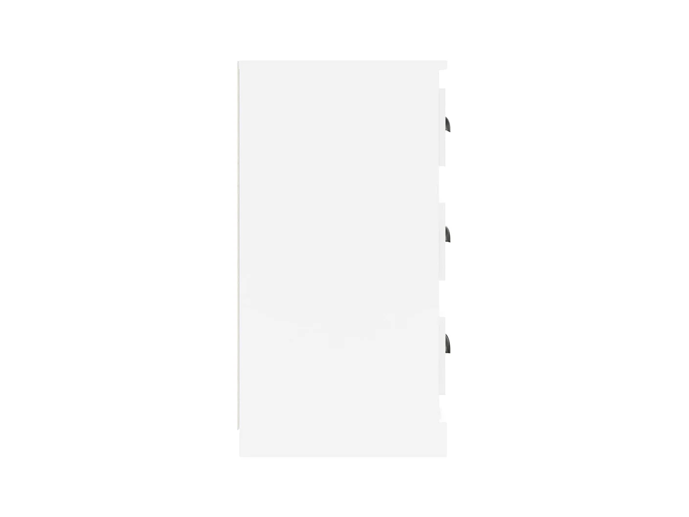 Credenza buffet cassettiera mobile contenitore organizer cucina soggiorno lucido 70 x 35,5 x 67,5 cm derivati ​​del legno bianco 02_0030763