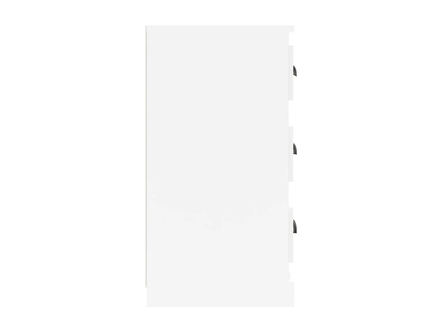 Aparador buffet cómoda mueble mueble de almacenaje organizador cocina salón brillante 70 x 35,5 x 67,5 cm madera contrachapada blanco 02_0030763